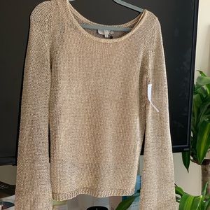 “Never Fully Dressed” Gold Knit Sweater
